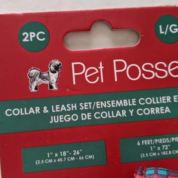 Pet Posse Christmas Print Dog Collar & Leash Set - Picture 2 of 5